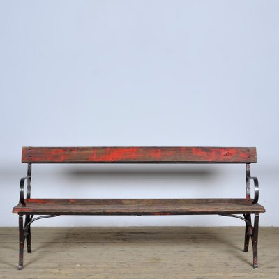 Riveted Iron Park Bench, 1920s-IW-1742648