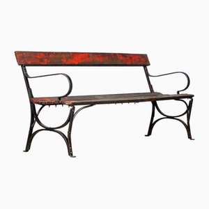 Riveted Iron Park Bench, 1920s-IW-1742648