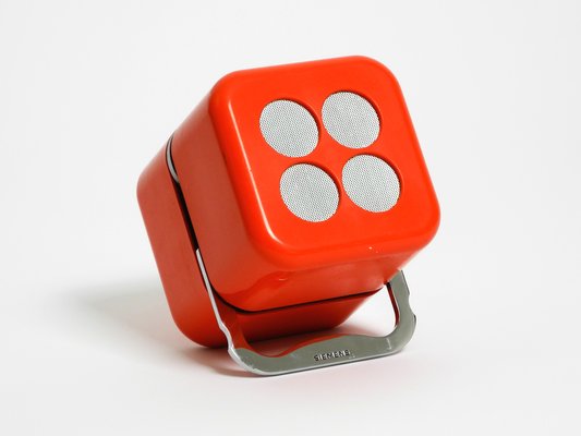 Rk 501 Alpha 2 Legendary Orange Cube Radio by Dario & Mario Bellini for Siemens, Germany, 1968-RR-2042924