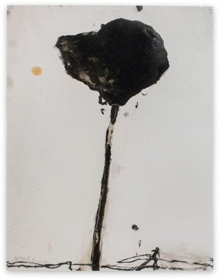 Robert Baribeau, Stem in Black #4, Oil & Charcoal on Paper, 2018-RMD-1443774