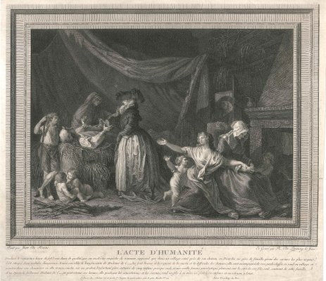 Robert De Launay, L'Acte d'Humanité, Original Etching, 1786-ZCI-1271875