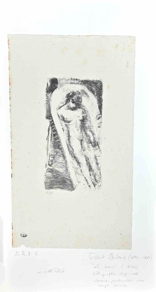 Robert Fonténé, Sleeping Nude, Lithograph, 1942