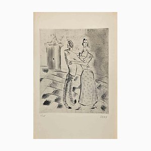 Robert Naly, Dancers, Original Etching and Drypoint, Mid-20th Century-ZCI-1420179