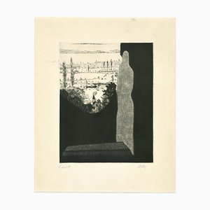 Robert Naly, Figure in the Landscape, Mid-20th Century, Etching-ZCI-829381