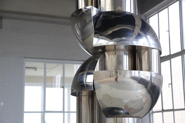 Roberto Cordone, Large Abstract Vertical Sculpture, 1972, Stainless Steel-DXL-1702389