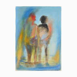 Roberto Cuccaro, Two Figures Facing Each Other, Gouache, 2000s-ZCI-1761917