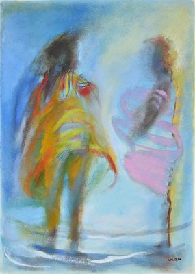 Roberto Cuccaro, Two Figures, Gouache, 2000s-ZCI-1761911