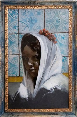 Roberto De Francisci, Woman from Sciacca, Oil Painting, 2010s-ZCI-1781534