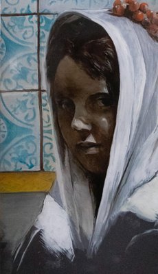 Roberto De Francisci, Woman from Sciacca, Oil Painting, 2010s-ZCI-1781534