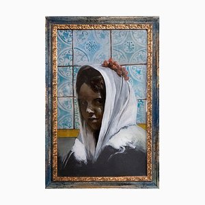 Roberto De Francisci, Woman from Sciacca, Oil Painting, 2010s-ZCI-1781534