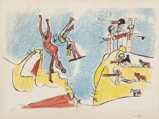 Roberto Matta, Had a Great Fall, 1965, Lithograph-KHH-1202492