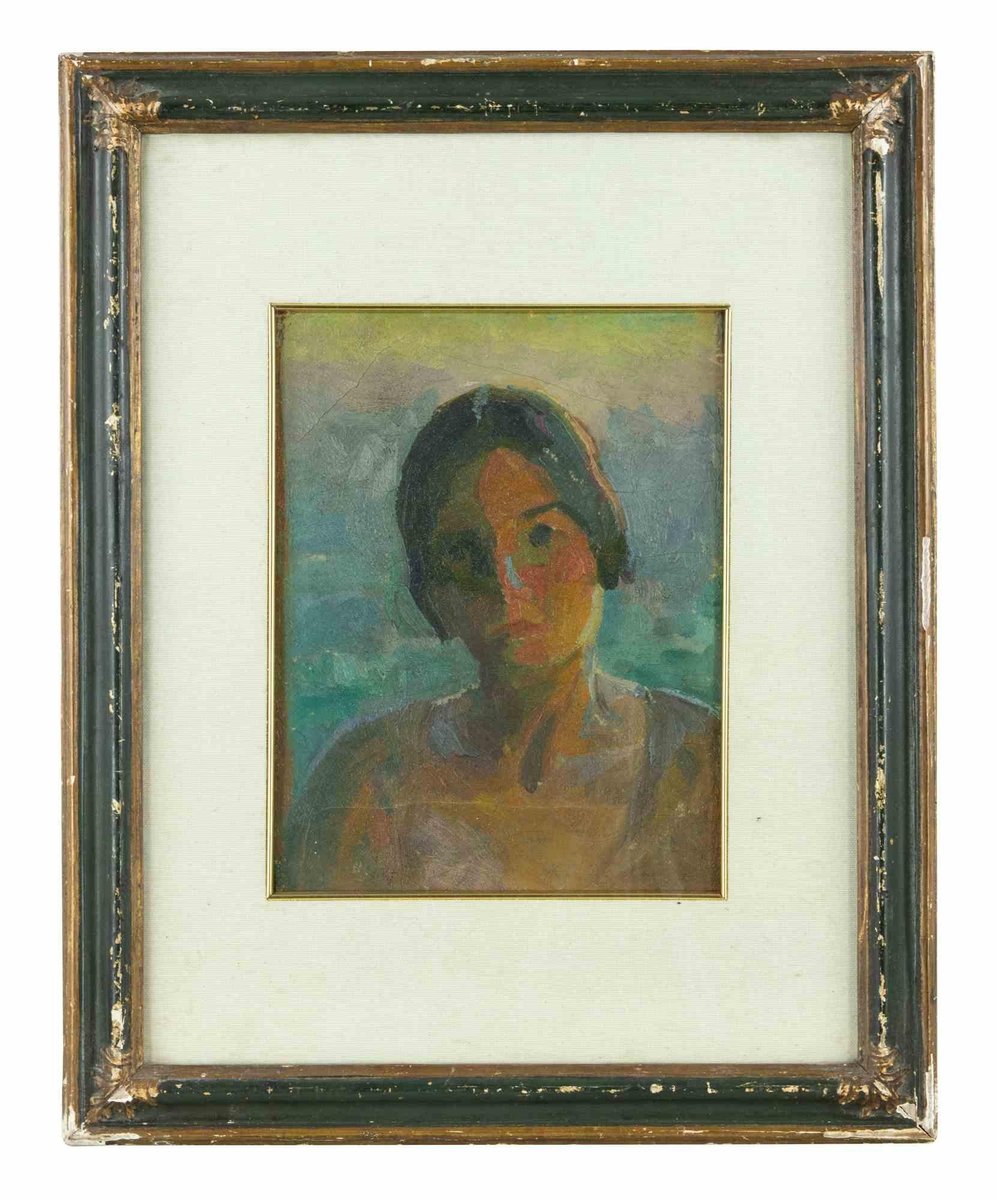 Roberto Melli, Feminine Figure, Oil Painting, 1930s