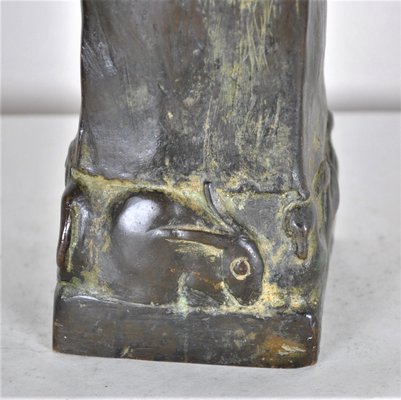 Robin Shippard, Fillette Au Chiot, 1901, Bronze-SYQ-1146785