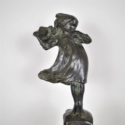 Robin Shippard, Fillette Au Chiot, 1901, Bronze-SYQ-1146785