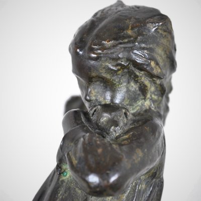 Robin Shippard, Fillette Au Chiot, 1901, Bronze-SYQ-1146785