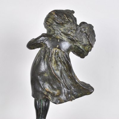 Robin Shippard, Fillette Au Chiot, 1901, Bronze-SYQ-1146785