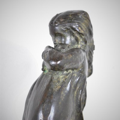 Robin Shippard, Fillette Au Chiot, 1901, Bronze-SYQ-1146785