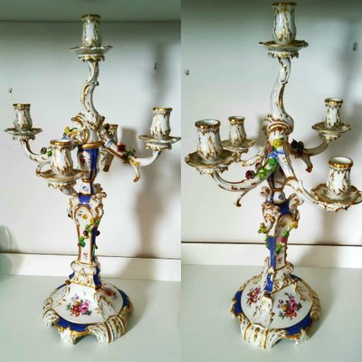 Rocaille Porcelain Candelabra from KPM Berlin-OZS-1343792