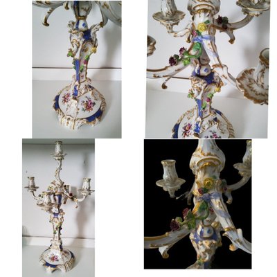 Rocaille Porcelain Candelabra from KPM Berlin-OZS-1343792