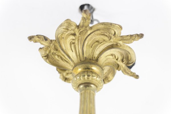 Rocaille Style Chandelier in Gilt Bronze, 1880s-CEJ-672360