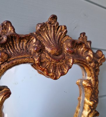 Rocaille Style Mirror in Gilded Stucco, Late 19th Century-FAX-2040453