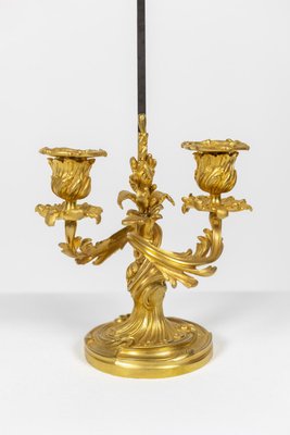 Rocaille Style Screen Lamp in Gilded Bronze, 1880s-CEJ-1374473