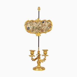 Rocaille Style Screen Lamp in Gilded Bronze, 1880s-CEJ-1374473