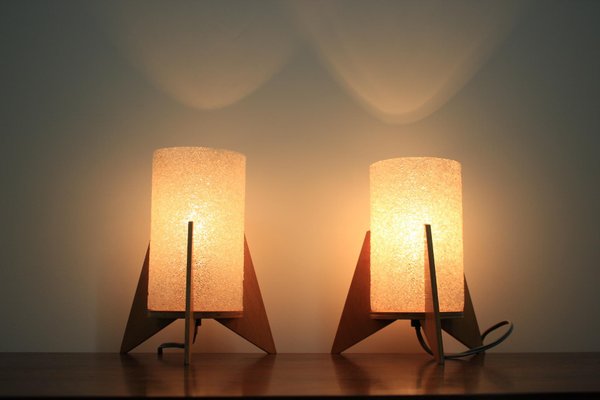 Rocket Table Lamps from Pokrok Žílina, 1970s, Set of 2-TZ-592130