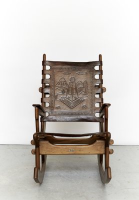 Rocking Chair by Angel I. Pazmino for Muebles de Estilo, Ecuador, 1970s-XE-1444495