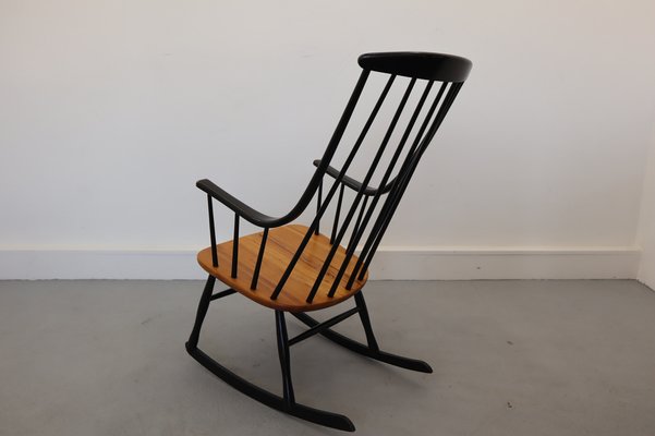 Rocking Chair by L. Larsson, Sweden, 1960s-JWH-1028346