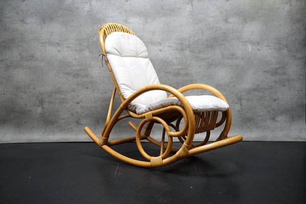 Rocking Chair in Bamboo, Italy, 1970s-CIP-1742797