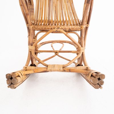 Rocking Chair in Bamboo, Italy, 1970s-UPW-1736423