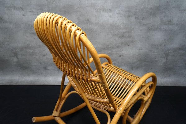 Rocking Chair in Bamboo, Italy, 1970s-CIP-1742797