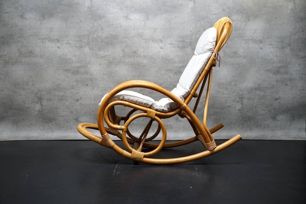 Rocking Chair in Bamboo, Italy, 1970s-CIP-1742797