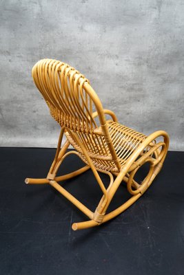 Rocking Chair in Bamboo, Italy, 1970s-CIP-1742797