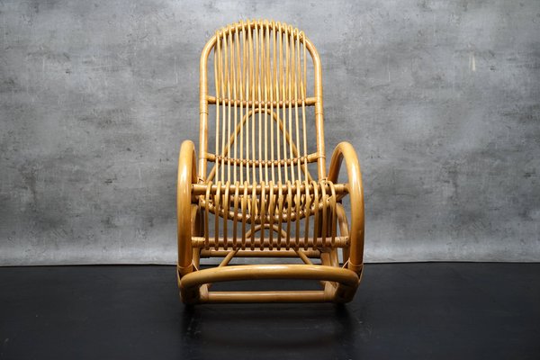 Rocking Chair in Bamboo, Italy, 1970s-CIP-1742797