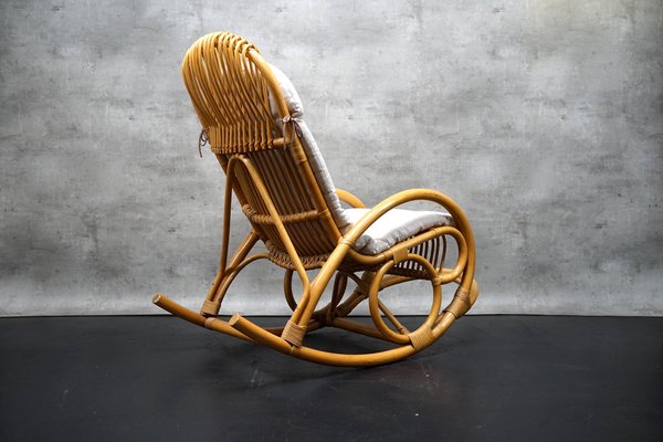 Rocking Chair in Bamboo, Italy, 1970s-CIP-1742797