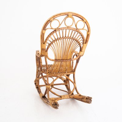 Rocking Chair in Bamboo, Italy, 1970s-UPW-1736423