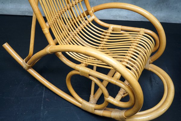 Rocking Chair in Bamboo, Italy, 1970s-CIP-1742797