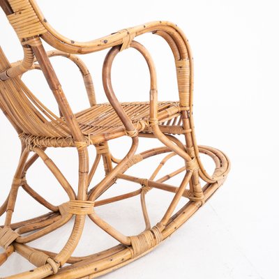 Rocking Chair in Bamboo, Italy, 1970s-UPW-1736423