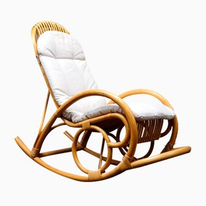 Rocking Chair in Bamboo, Italy, 1970s-CIP-1742797