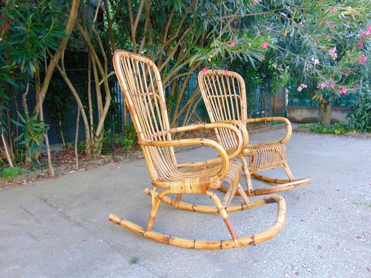 Rocking Chair in Bamboo, Set of 2-GZF-1338299