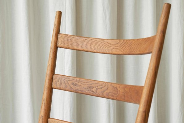 Rocking Chair in Oak and Sheepskin, France, 1960s-FEW-2026380