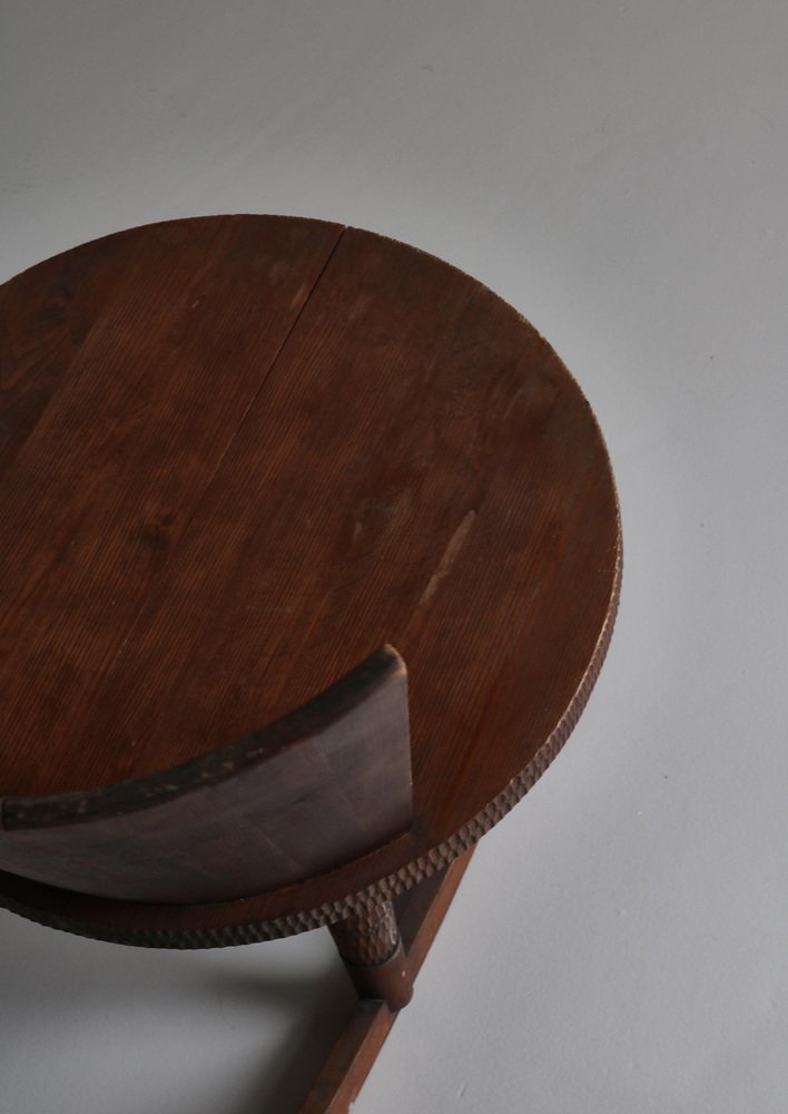 Rocking Chair in Sheepskin & Pine from Svensk Hemslöjd, Sweden, 1920s