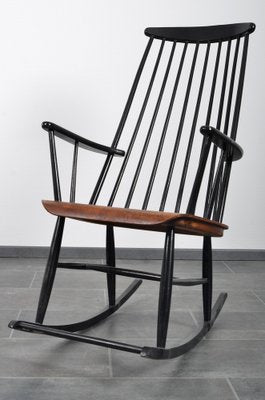 Rocking Chair in Solid Teak by Ilmari Tapiovara for Asko-IV-1354642