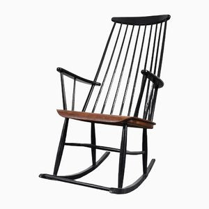 Rocking Chair in Solid Teak by Ilmari Tapiovara for Asko-IV-1354642