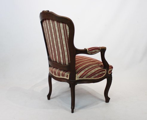 Rococo Armchair of Polished Wood with Carvings, 1890s-UY-690562