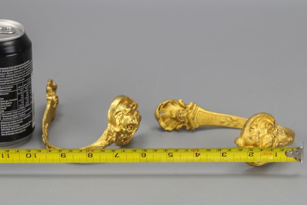 Rococo French Gilt Bronze Curtain Holders, 1920s, Set of 2-KEG-1399543