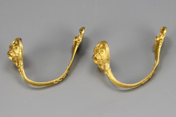 Rococo French Gilt Bronze Curtain Holders, 1920s, Set of 2-KEG-1399543