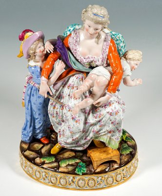 Rococo Love and Indulgence Figurine Group by J.C. Schönheit for Meissen, 1840s-EMT-1804722